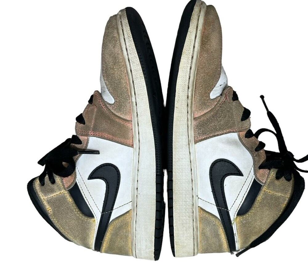 Nike Youth Air Jordan 1 Mid SE GS Shoes Sneakers Yellow Orange DX4365-800 5Y